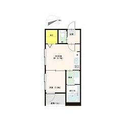 名古屋市天白区植田西3丁目アパート 1DKの間取図画像