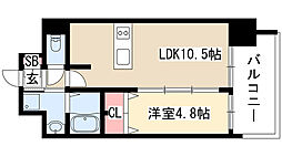 プレサンス丸の内レジデンス 1LDKの間取図画像