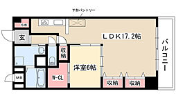 Granmast鶴舞 1LDKの間取図画像