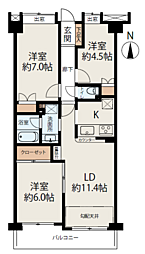 間取図画像 3LDK