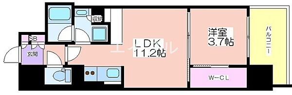 アーバネックス本町II ｜大阪府大阪市西区阿波座1丁目(賃貸マンション1LDK・10階・37.83㎡)の写真 その2