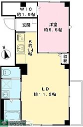 ラルゴ アミーチェ 1LDKの間取図画像