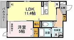 グランディス阿佐谷南 1LDKの間取図画像