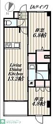 ロイジェント豊島園 2LDKの間取図画像