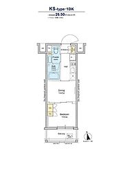 RESIDENCEKLENJI 1DKの間取図画像