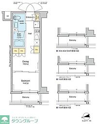 RESIDENCEKLENJI 1DKの間取図画像