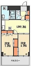 ディフロイデェ 2LDKの間取図画像