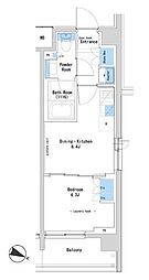 ルフォンプログレ中野富士見町ザ・レジデンス 1DKの間取図画像