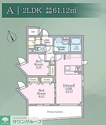 杉並区阿佐谷南1丁目マンション 2LDKの間取図画像