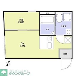 Urban Nest 杉並 1DKの間取図画像