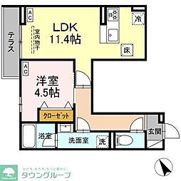 セレスティア桜上水 1LDKの間取図画像