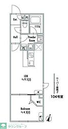 中野区鷺宮3丁目マンション 1LDKの間取図画像