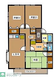 パークハイムA 3LDKの間取図画像