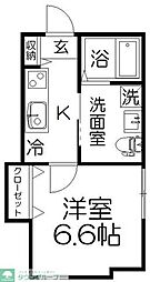 Casa.Kelly(カーサケリー) 1Kの間取図画像