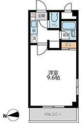 スワースモアN 1Kの間取図画像