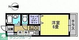 プレジール21 1Kの間取図画像