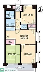 コーポ双葉 3DKの間取図画像