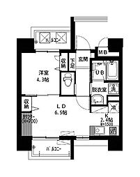 ブランシュール北町 1LDKの間取図画像