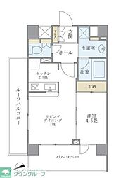 プレミアコンフォート西荻窪 1LDKの間取図画像