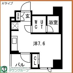 スパシエ新高円寺 ワンルームの間取図画像