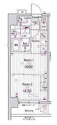 ガーラ・ヴィスタ練馬中村橋 2Kの間取図画像