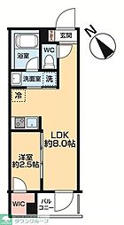 ハーモニーレジデンス中野若宮 1LDKの間取図画像