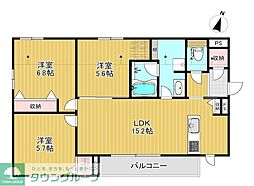 Maisonleseldelaterre 3LDKの間取図画像