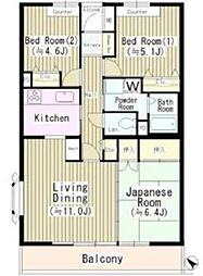 グリシーヌ高井戸 3LDKの間取図画像