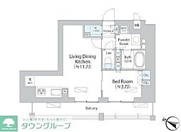 イストワール阿佐ヶ谷 1LDKの間取図画像