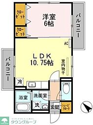 リブラ 1LDKの間取図画像