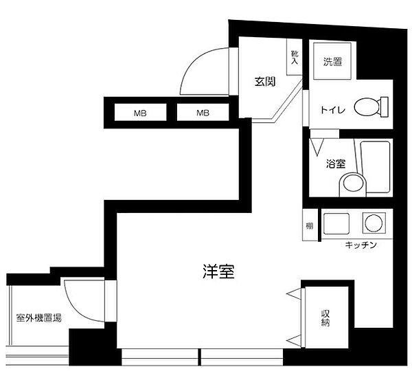 ソリテア四谷荒木町 7F｜東京都新宿区荒木町(賃貸マンション1K・7階・22.58㎡)の写真 その2