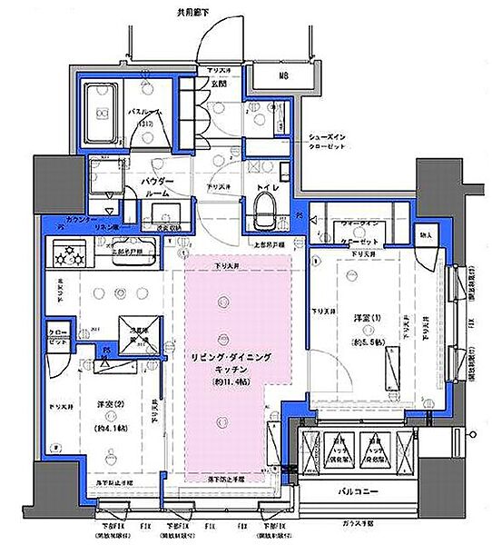 ディームス大手町ノース 902｜東京都千代田区神田多町２丁目(賃貸マンション2LDK・9階・50.00㎡)の写真 その2