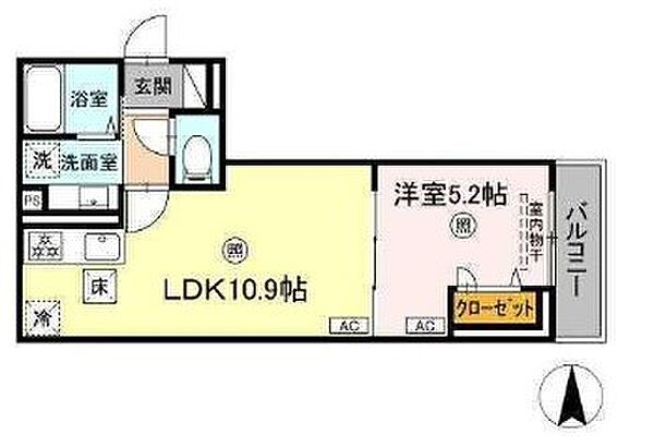 レクシア東尾久 103｜東京都荒川区東尾久３丁目(賃貸アパート1LDK・1階・37.65㎡)の写真 その2