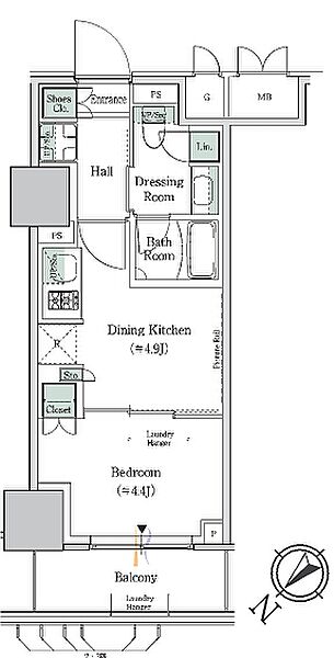 ＯＮＥ　ＲＯＯＦ　ＲＥＳＩＤＥＮＣＥ　ＮＩＳＨＩＮＩＰＰＯＲ 602｜東京都荒川区西日暮里５丁目(賃貸マンション1DK・6階・25.01㎡)の写真 その2