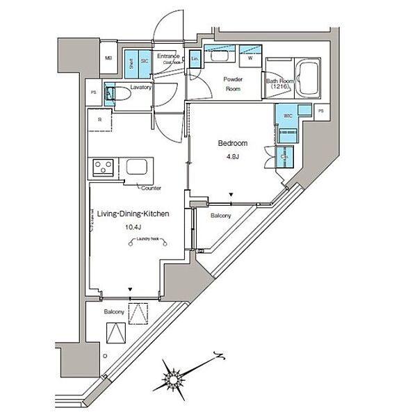 ルフォンプログレ蔵前プレミア 1204｜東京都台東区浅草橋３丁目(賃貸マンション1LDK・12階・40.78㎡)の写真 その2