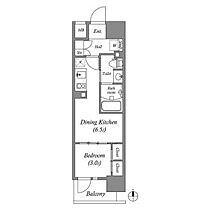 コスモグラシア三ノ輪 802 ｜ 東京都台東区竜泉２丁目9-5（賃貸マンション1DK・8階・27.37㎡） その2