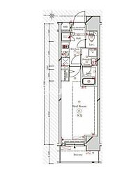 ラフィスタ三ノ輪 2階1Kの間取り
