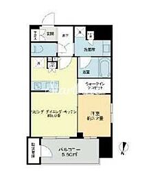 クレアホームズフラン東京三ノ輪2 3階1LDKの間取り