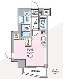 ハイズ三ノ輪II 3階ワンルームの間取り