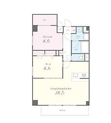マークスサクラ（MARKS SAKURA) 5階1SLDKの間取り