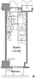 ParkAxis台東根岸 ワンルームの間取図画像