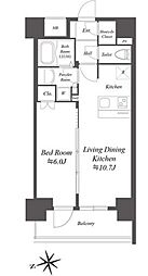 PRESSANCEBLOOMASAKUSANorth 1LDKの間取図画像