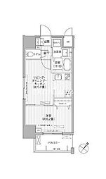 グランデュール富士 1LDKの間取図画像