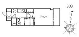 入谷さくらさくレジデンス 1Kの間取図画像