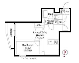 プレアスヴェルタ三ノ輪 1LDKの間取図画像
