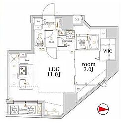 ログ入谷 1LDKの間取図画像