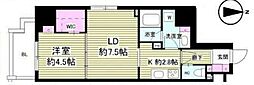 MYRIARESIDENCE根岸柳通り 1LDKの間取図画像