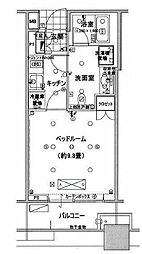 ステーションガーデンタワー 1Kの間取図画像