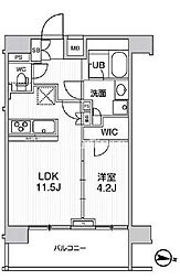 ジェノヴィア三ノ輪2スカイガーデン 1LDKの間取図画像