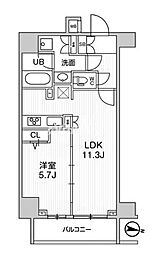 ジェノヴィア三ノ輪スカイガーデン 1LDKの間取図画像